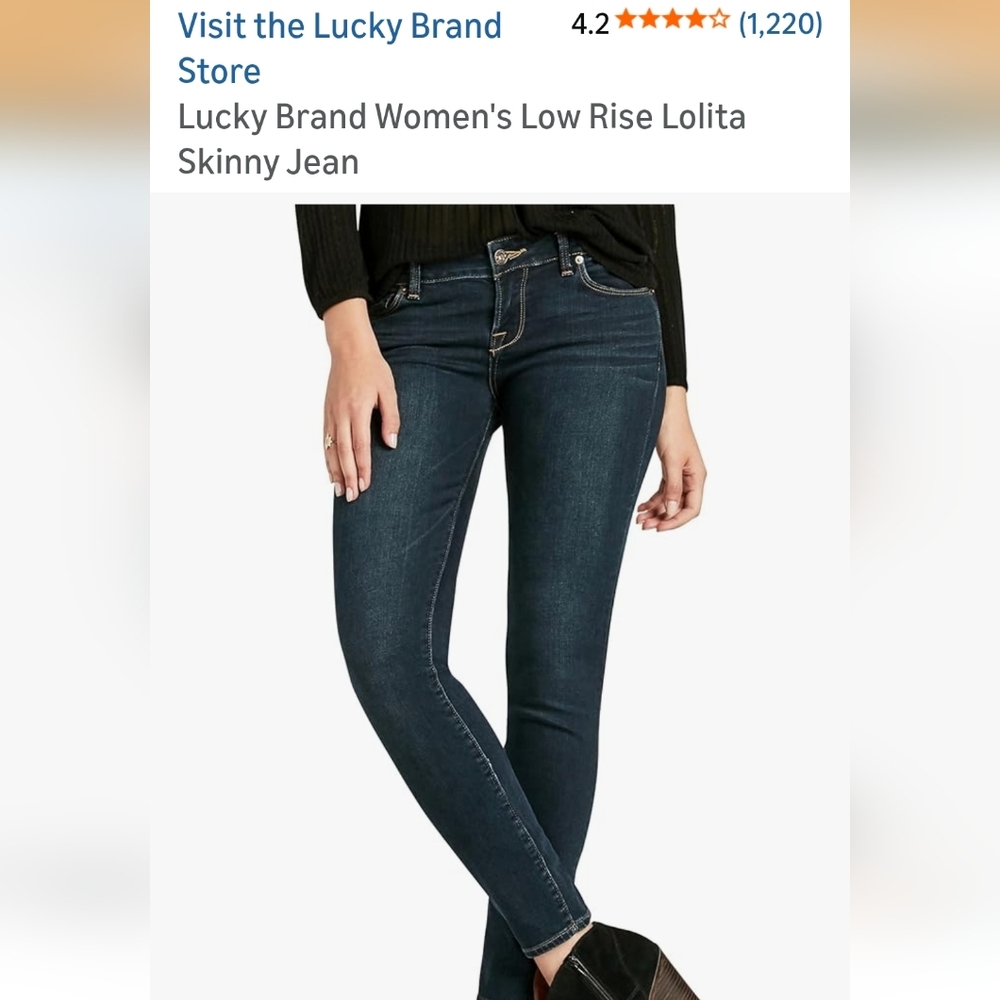 Lucky Brand Women's Dark Blue Ankle Jeans